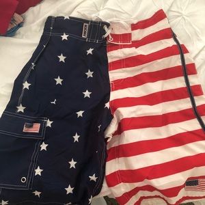 American Flag Swim Trunks